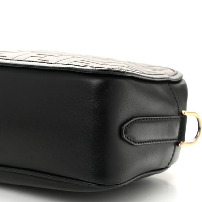 Fendi Vitello Century F is Fendi Bi-Color FF 1974 Embossed Camera Case Maya Black 10 of 12