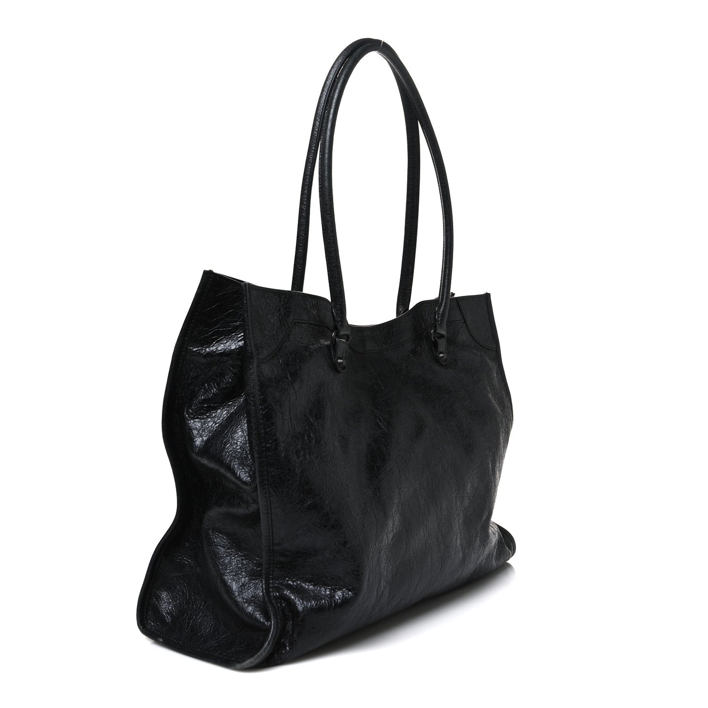 Agneau Arena Classic Hardware Medium Le City Tote Black