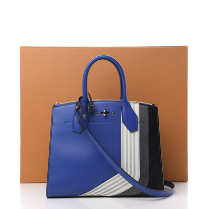 Louis Vuitton Calfskin City Steamer MM Blue 12 of 12
