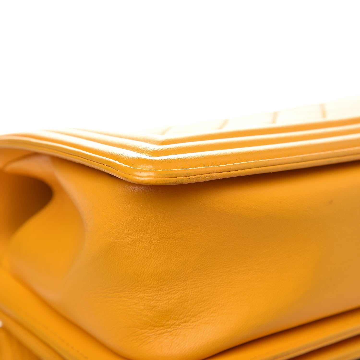 Chanel Calfskin Quilted Medium Boy Flap Yellow 12 of 16