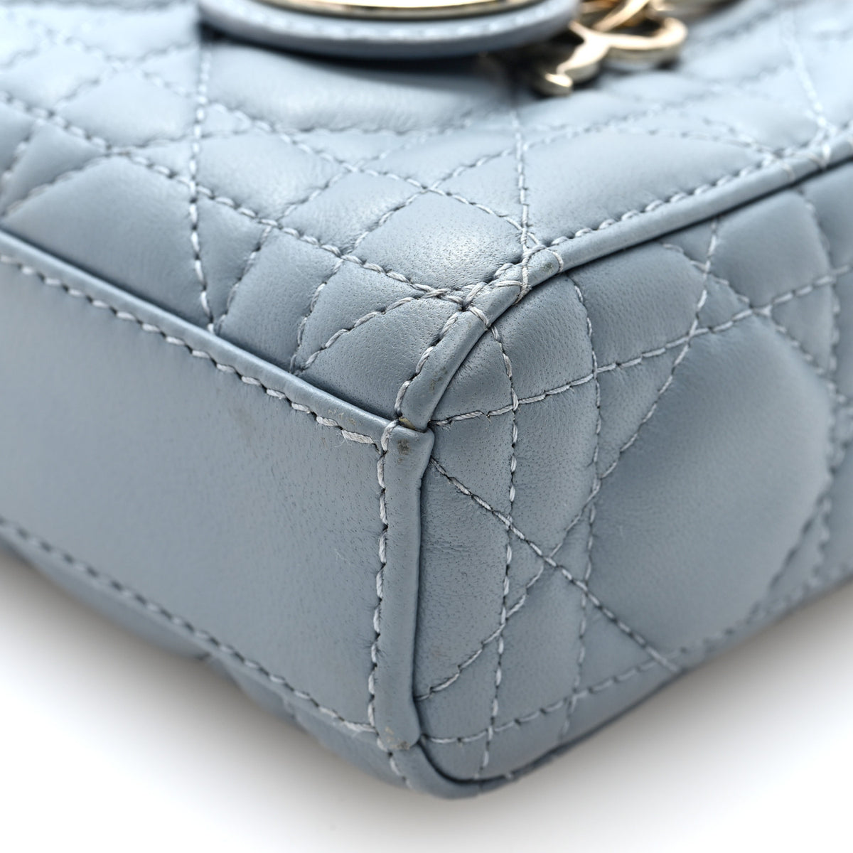 Lambskin Cannage Micro Lady D-Joy  Cloud Blue