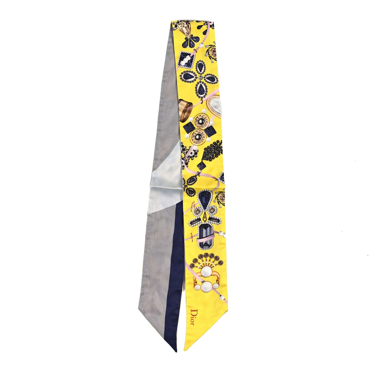 Silk Jewel Mitzah Scarf Yellow