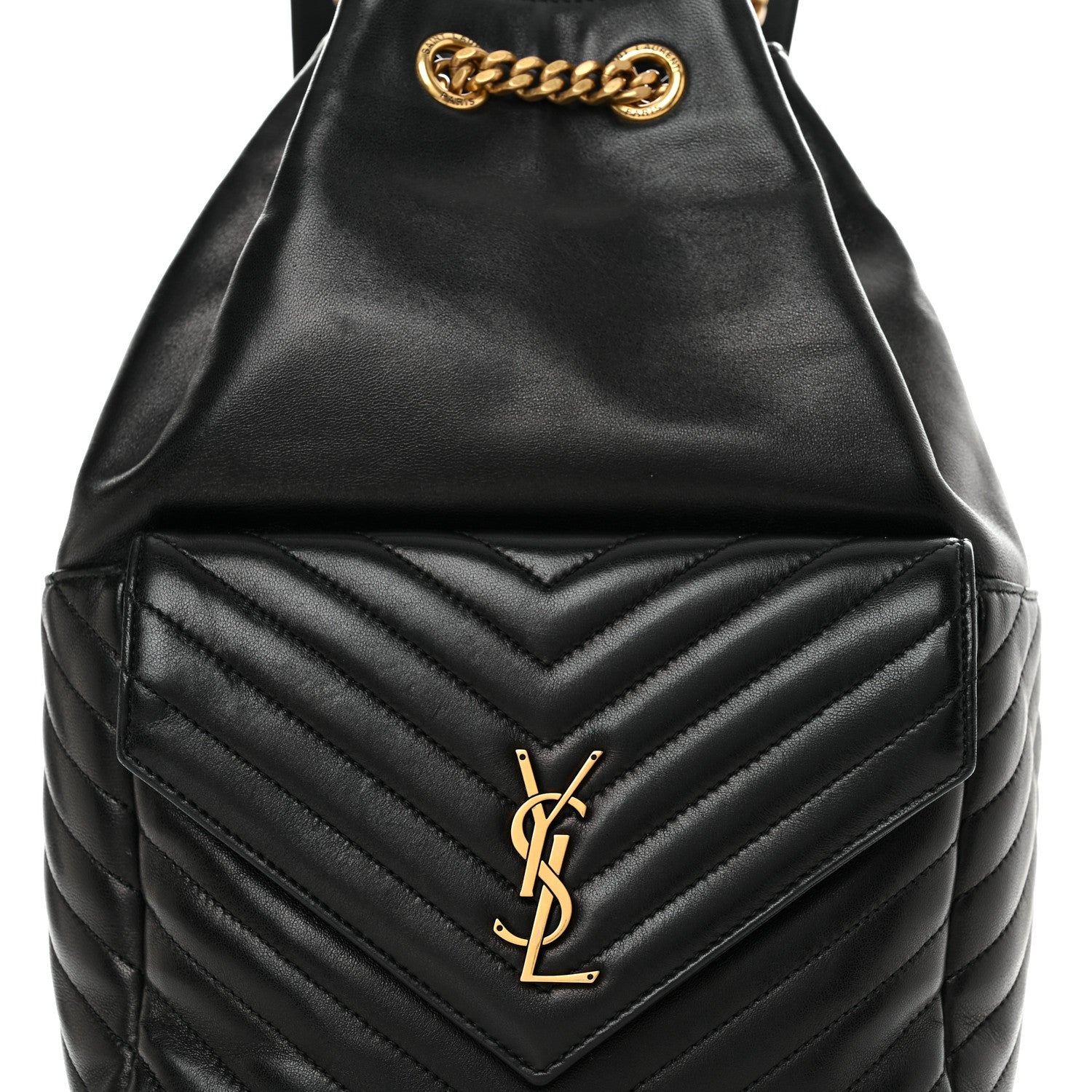 Saint Laurent Lambskin Matelasse Monogram Joe Backpack Black 8 of 11