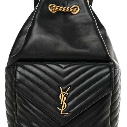 Saint Laurent Lambskin Matelasse Monogram Joe Backpack Black 8 of 11