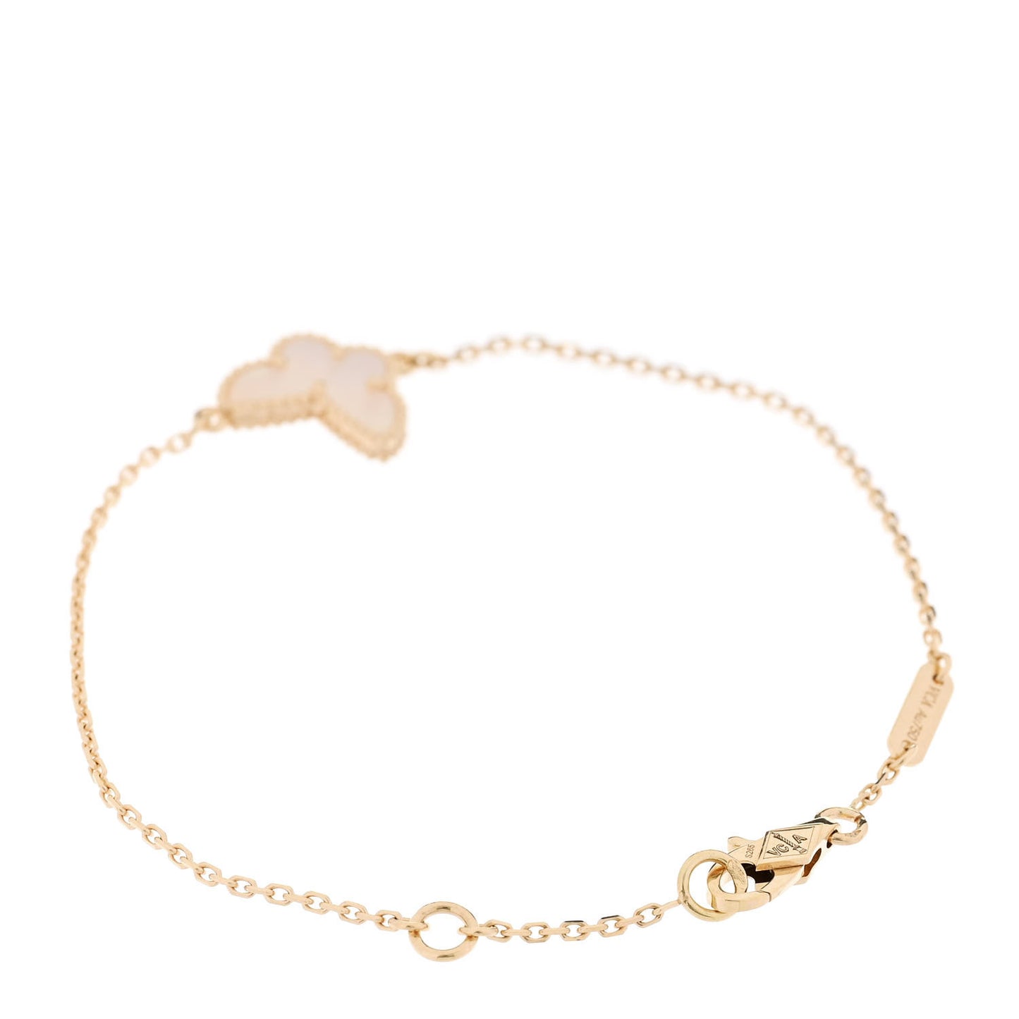 18K Yellow Gold Mother of Pearl Sweet Alhambra Butterfly Bracelet