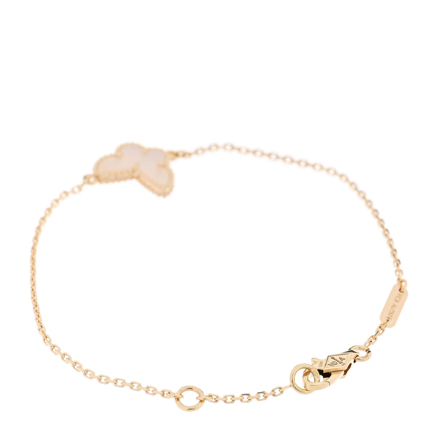 Van Cleef & Arpels 18K Yellow Gold Mother of Pearl Sweet Alhambra Butterfly Bracelet 2 of 5