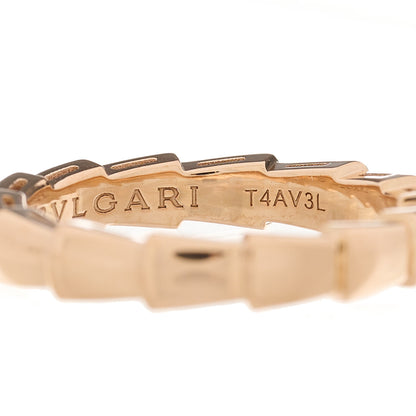 Bulgari 18K Rose Gold Serpenti Viper Band Ring 53 6.5 4 of 8