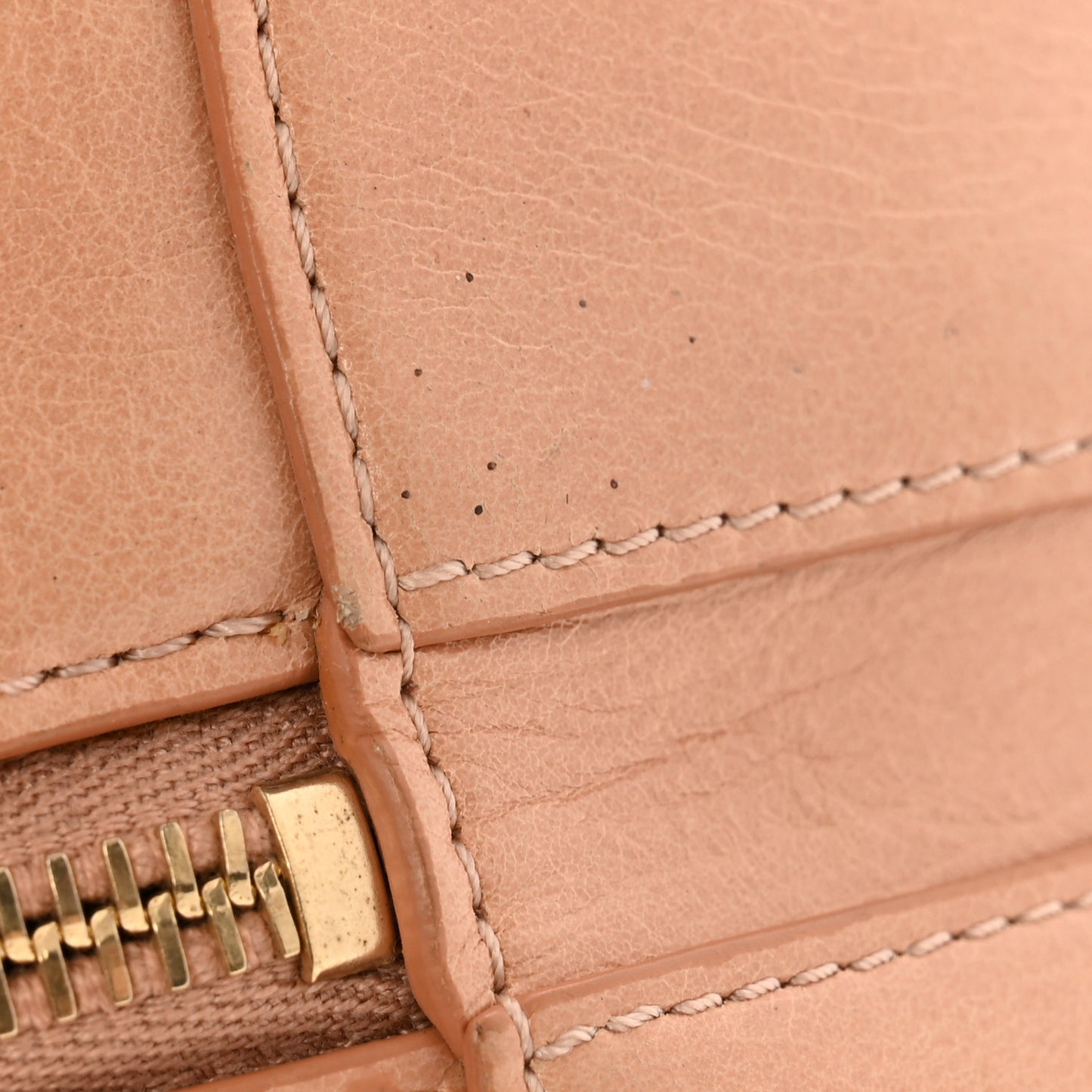 Glazed Calfskin Round As Earth Evening Bag Beige