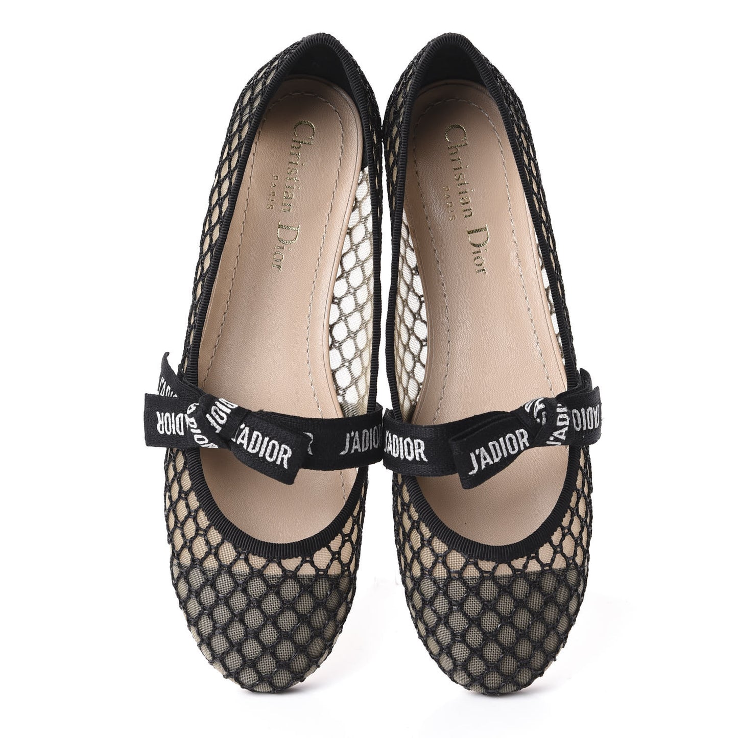 Resille Ribbon Miss J'Adior Ballet Flat 37 Black