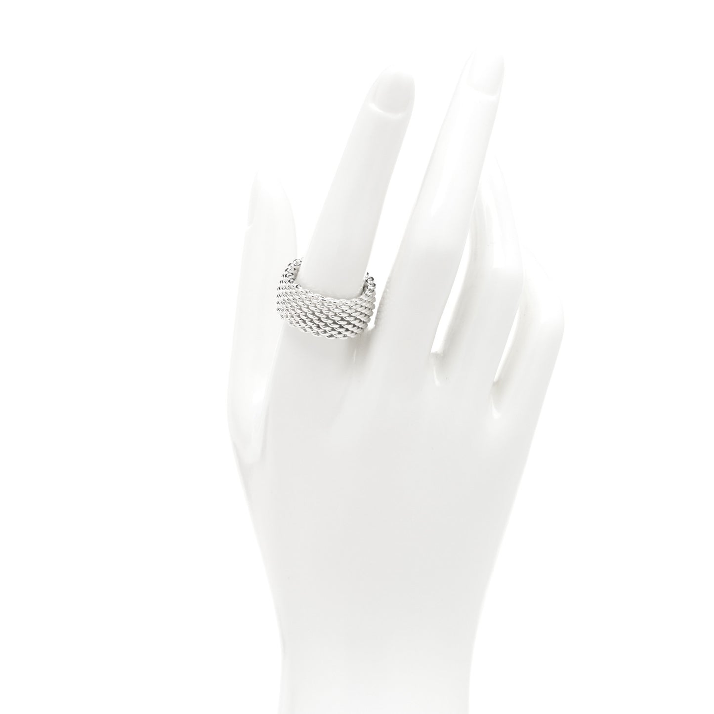 Sterling Silver Somerset Mesh Ring 58 8.5