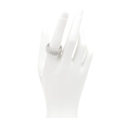 Tiffany Sterling Silver Somerset Mesh Ring 58 8.5 2 of 4