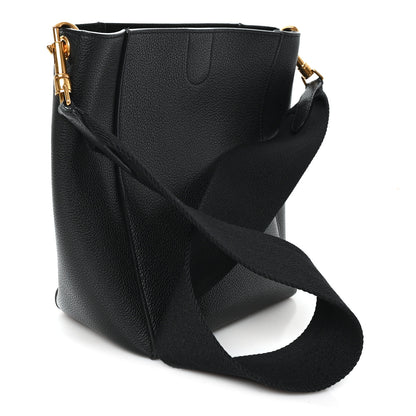 Celine Soft Grained Calfskin Small Sangle Bucket Bag Black 3 of 10