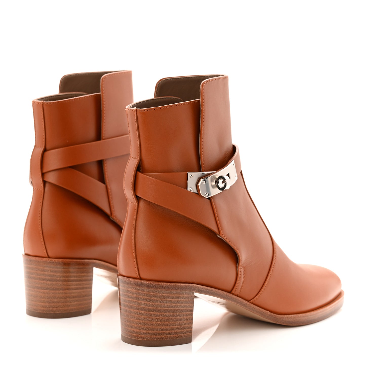 Calfskin Frenchie 50 Ankle Boots 37 Naturel