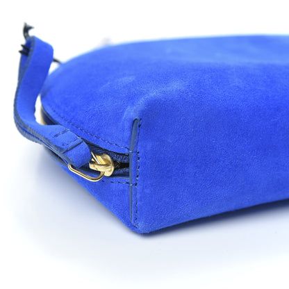 Mansur Gavriel Suede Half Moon Clutch Royal Blue 7 of 9