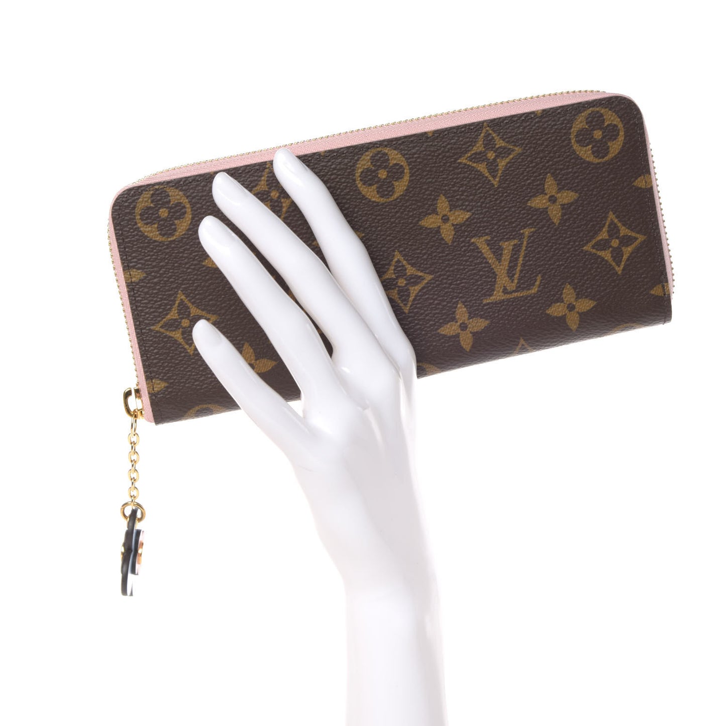Monogram Blooming Flowers Clemence Wallet Rose Ballerine
