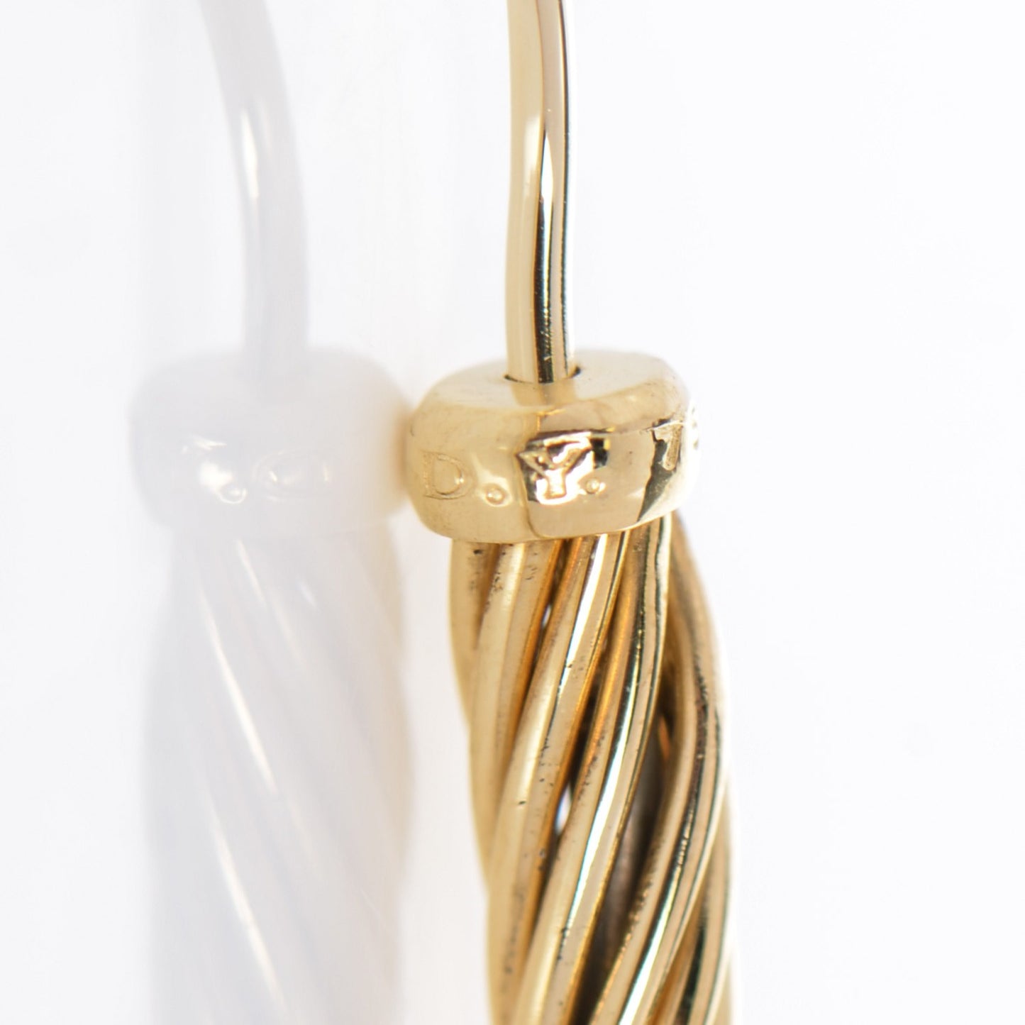 18K Yellow Gold Large Cable Classics Hoop Earrings