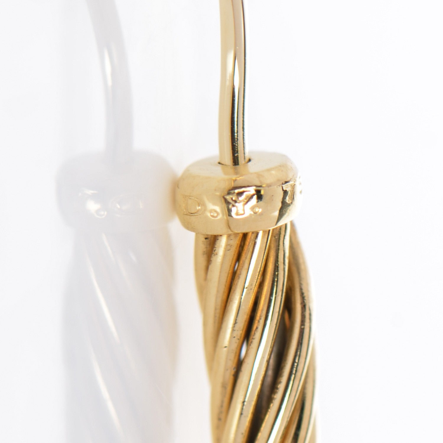 David Yurman 18K Yellow Gold Large Cable Classics Hoop Earrings 5 of 5