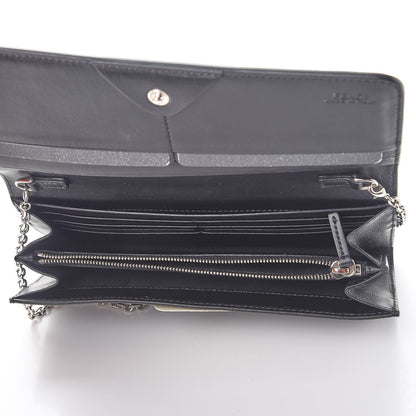 Fendi Vitello Liberty Fun Fair Studded Continental Wallet On Chain Black Multicolor 5 of 7