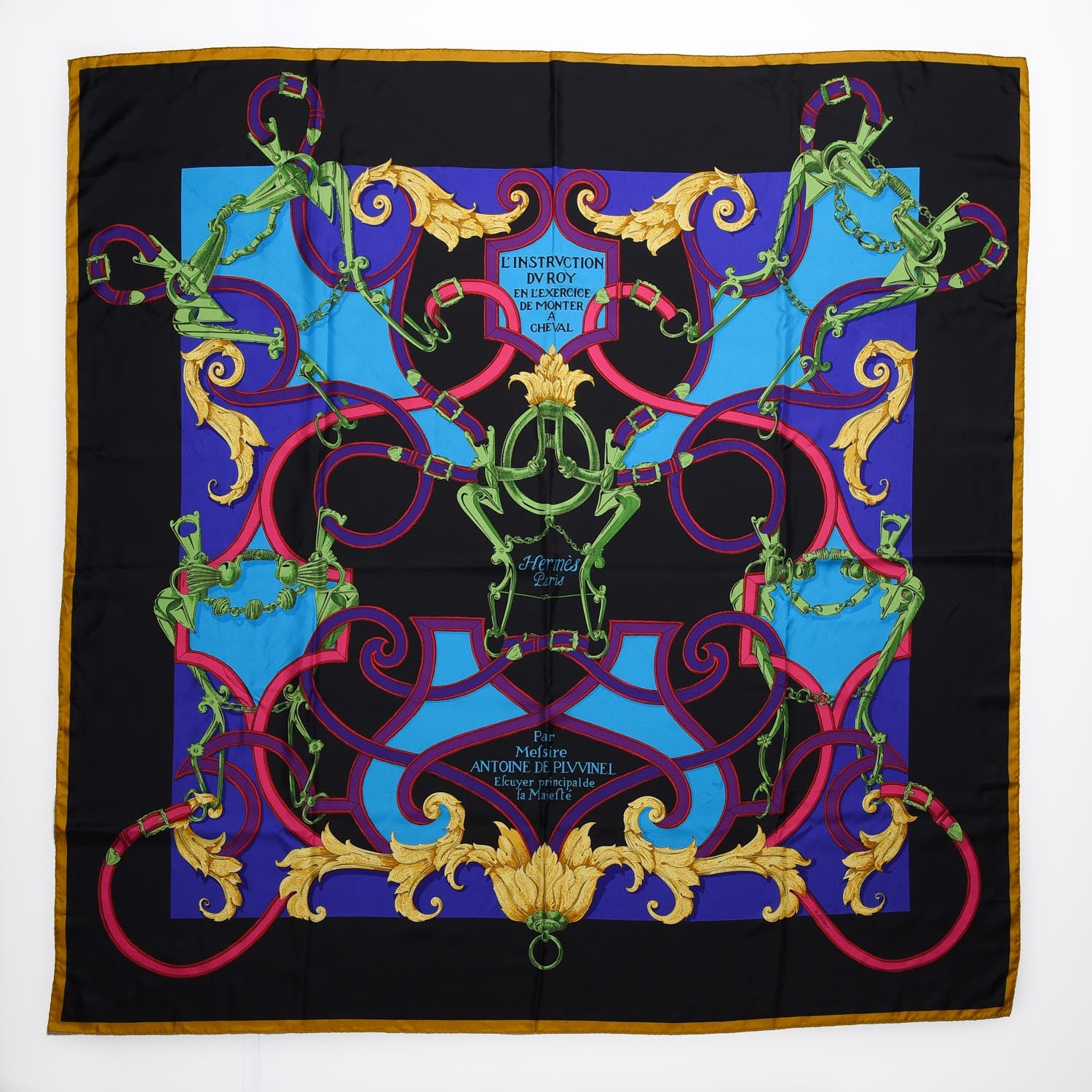 Hermes Silk L'Instruction Du Roy Scarf 140 1 of 8