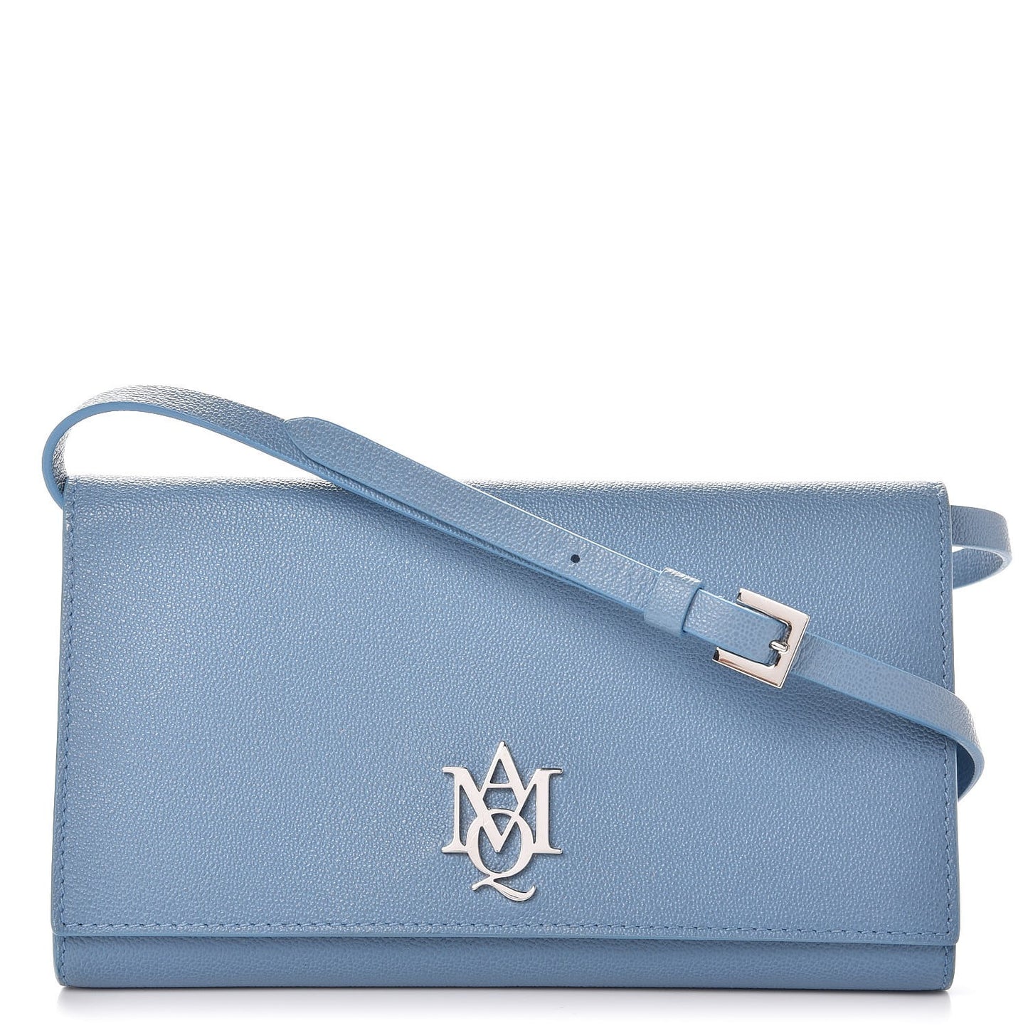 Calfskin Insignia Pouch with Strap Blue