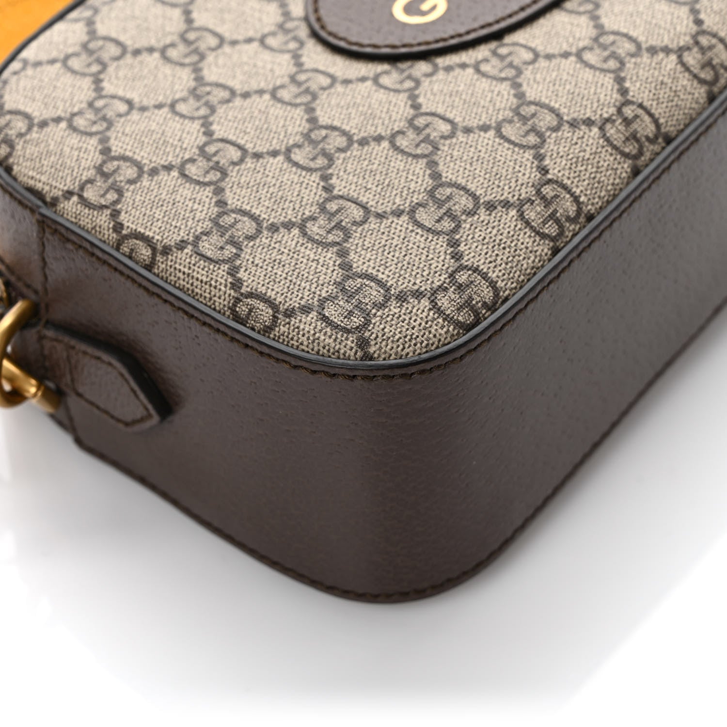 Gucci GG Supreme Monogram Web Neo Vintage Shoulder Bag Beige New Acero Crop 10 of 11