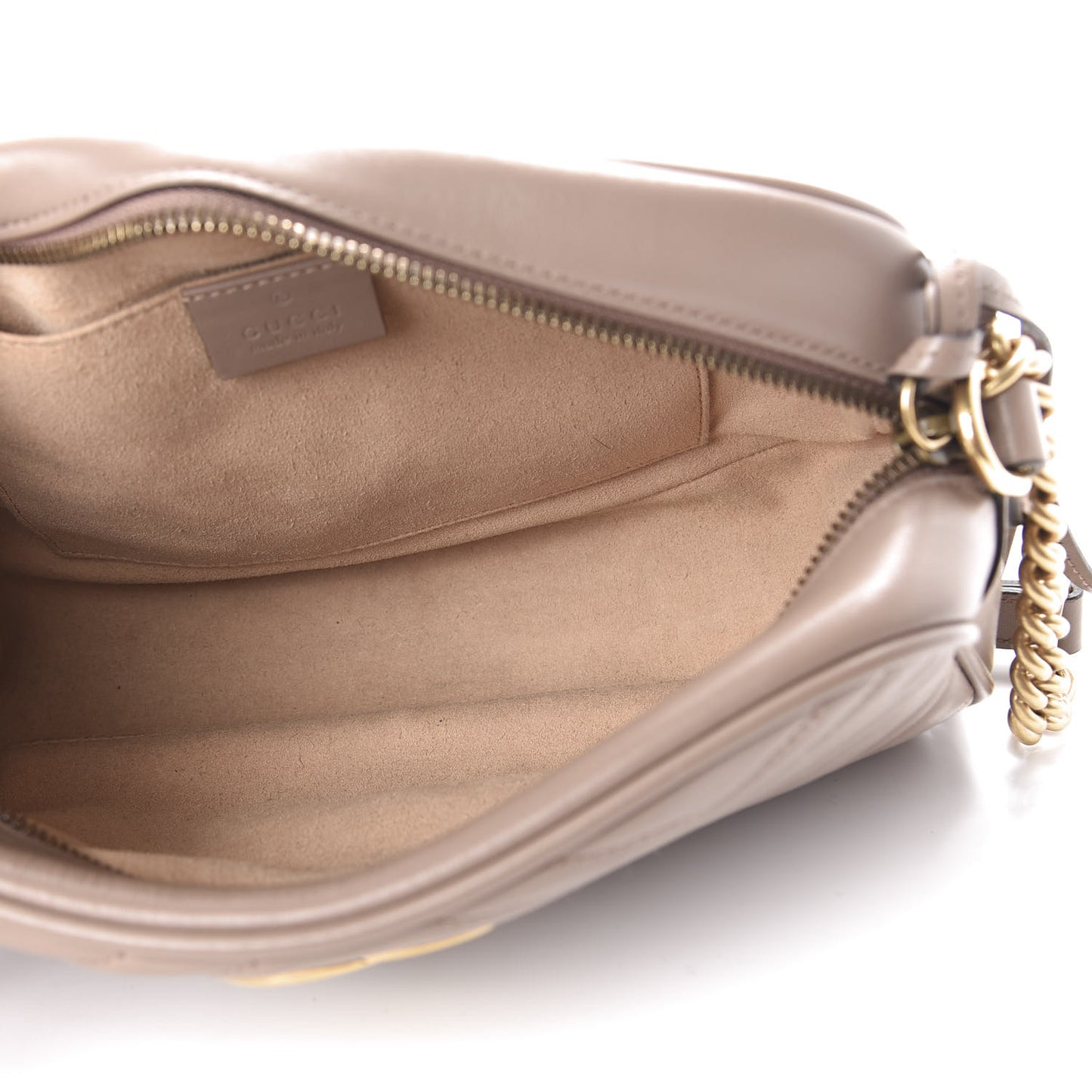 Calfskin Matelasse Small GG Marmont Chain Shoulder Bag Porcelain Rose
