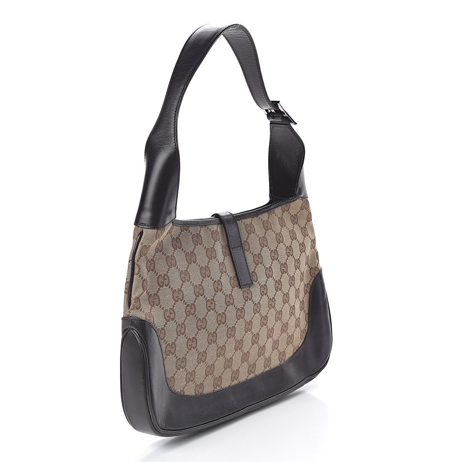 Gucci Monogram Web Jackie O Hobo Dark Brown 3 of 9