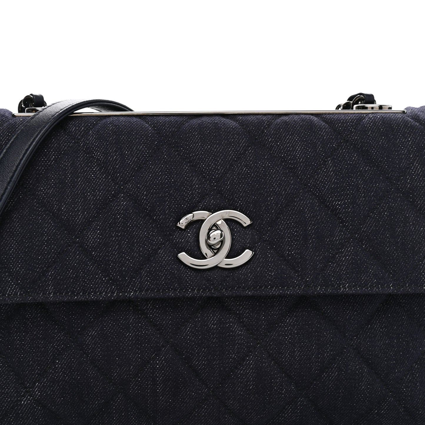 Denim Quilted Medium Trendy CC Flap