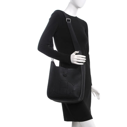 Hermes Taurillon Clemence Evelyne III PM Black 2 of 10