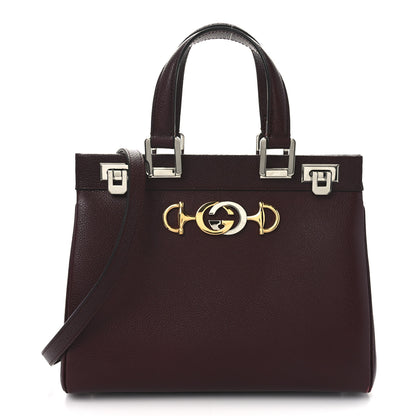 Gucci Grainy Calfskin Small Zumi Top Handle Bag Vintage Bordeaux 1 of 10
