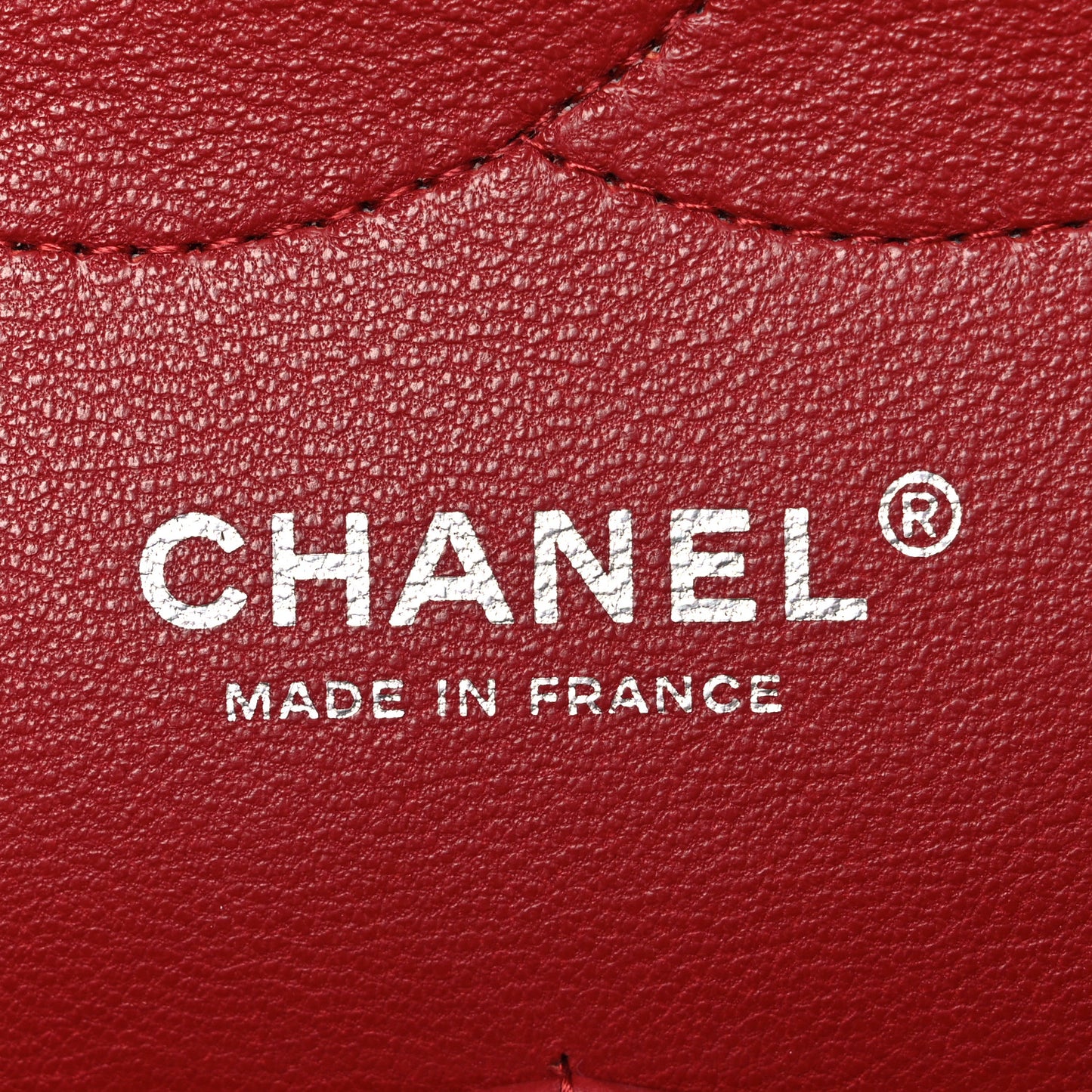 Caviar Quilted Jumbo Double Flap Dark Red