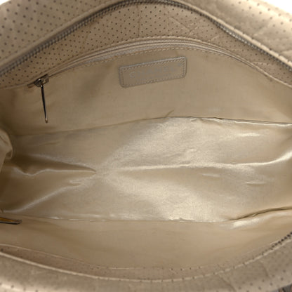 Chanel Calfskin Perforated 50's Satchel Beige 5 of 9