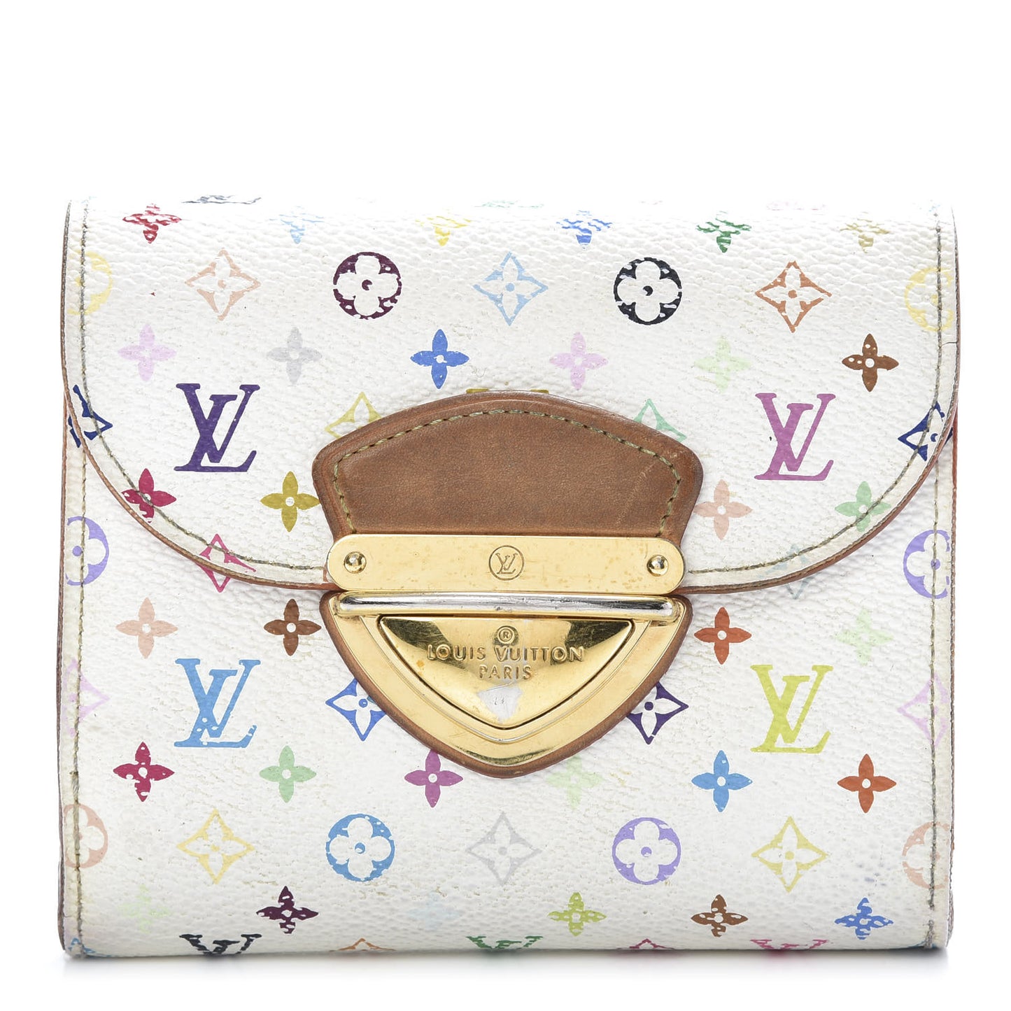 Monogram Multicolor Joey Wallet White Litchi