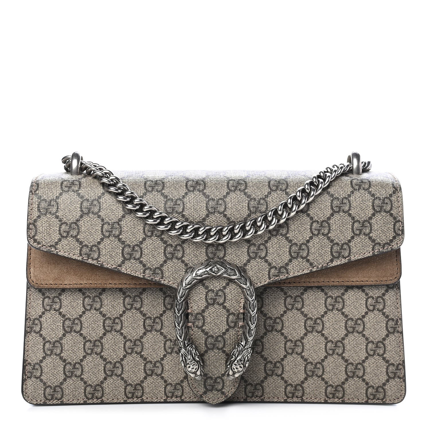 Gucci GG Supreme Monogram Small Dionysus Shoulder Bag Taupe 1 of 10