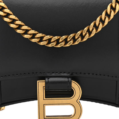Balenciaga Shiny Box Calfskin Hourglass Chain Bag Black 8 of 13