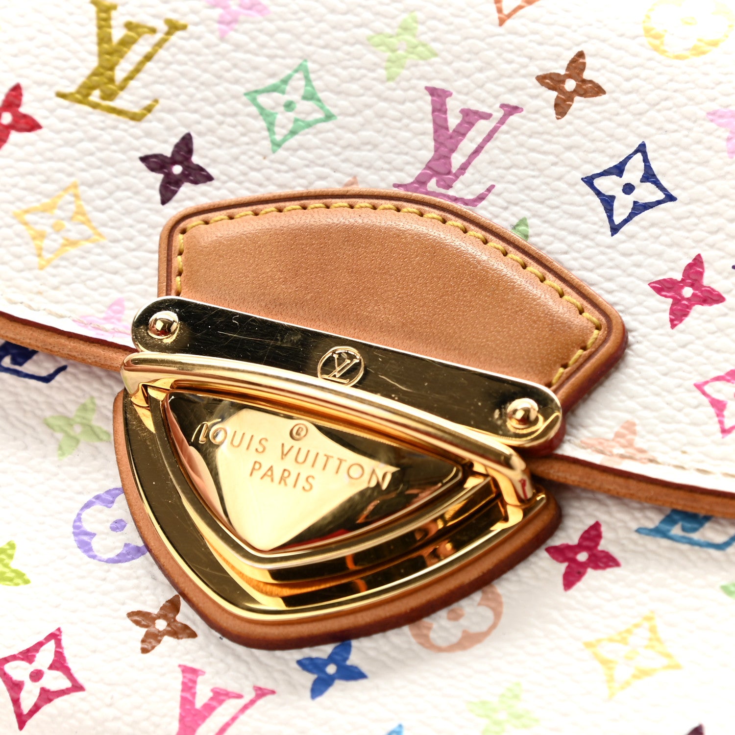 Louis Vuitton Monogram Multicolor Eugenie Wallet White Litchi 8 of 13