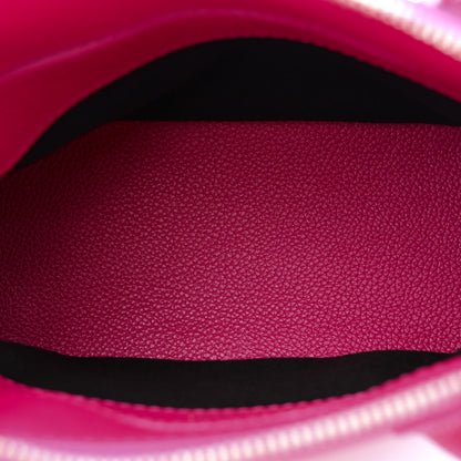 Balenciaga Signature Grained Calfskin Logo XXS Ville Top Handle Bag Fuchsia White 5 of 10