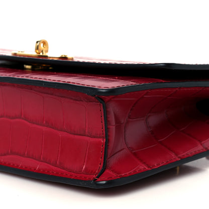 Mulberry Crocodile Embossed Calfskin Small Red Berry 10 of 10