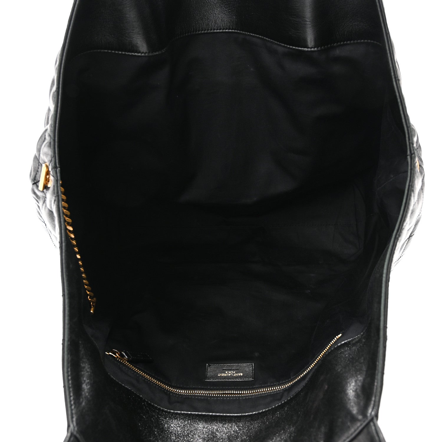 Saint Laurent Lambskin Quilted Maxi Icare Shopping Tote Black 6 of 11