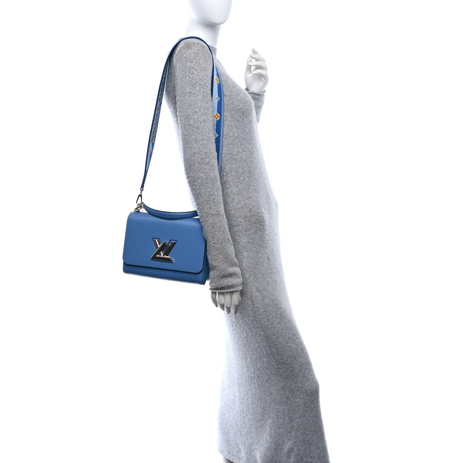 Louis Vuitton Epi Twist Shoulder Bag MM Bleuet 2 of 10