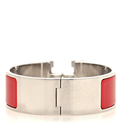 Hermes Enamel Wide Clic Clac H Bracelet PM Red 3 of 4