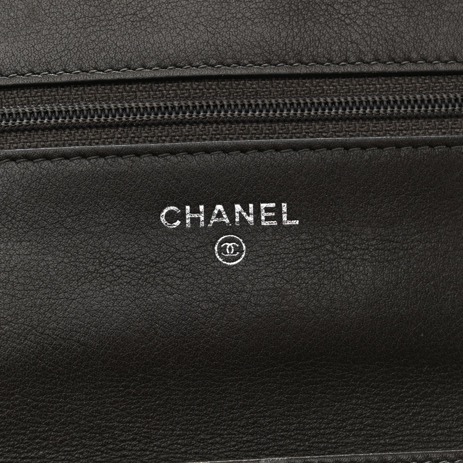 Chanel Caviar Timeless CC Wallet on Chain WOC Grey 6 of 15