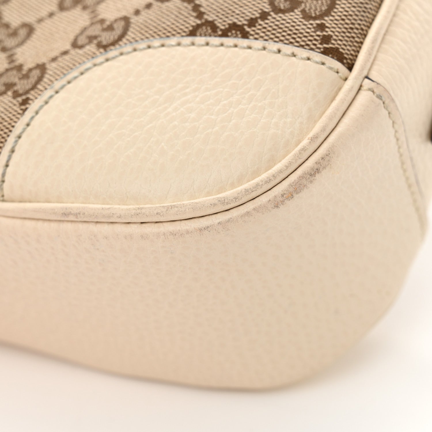 Gucci Monogram Dollar Calfskin Mini Bree Messenger Bag Beige Ebony Avoire 12 of 12