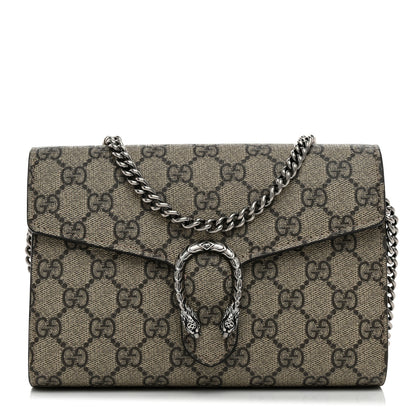Gucci GG Supreme Monogram Mini Dionysus Chain Wallet Beige Taupe 1 of 10