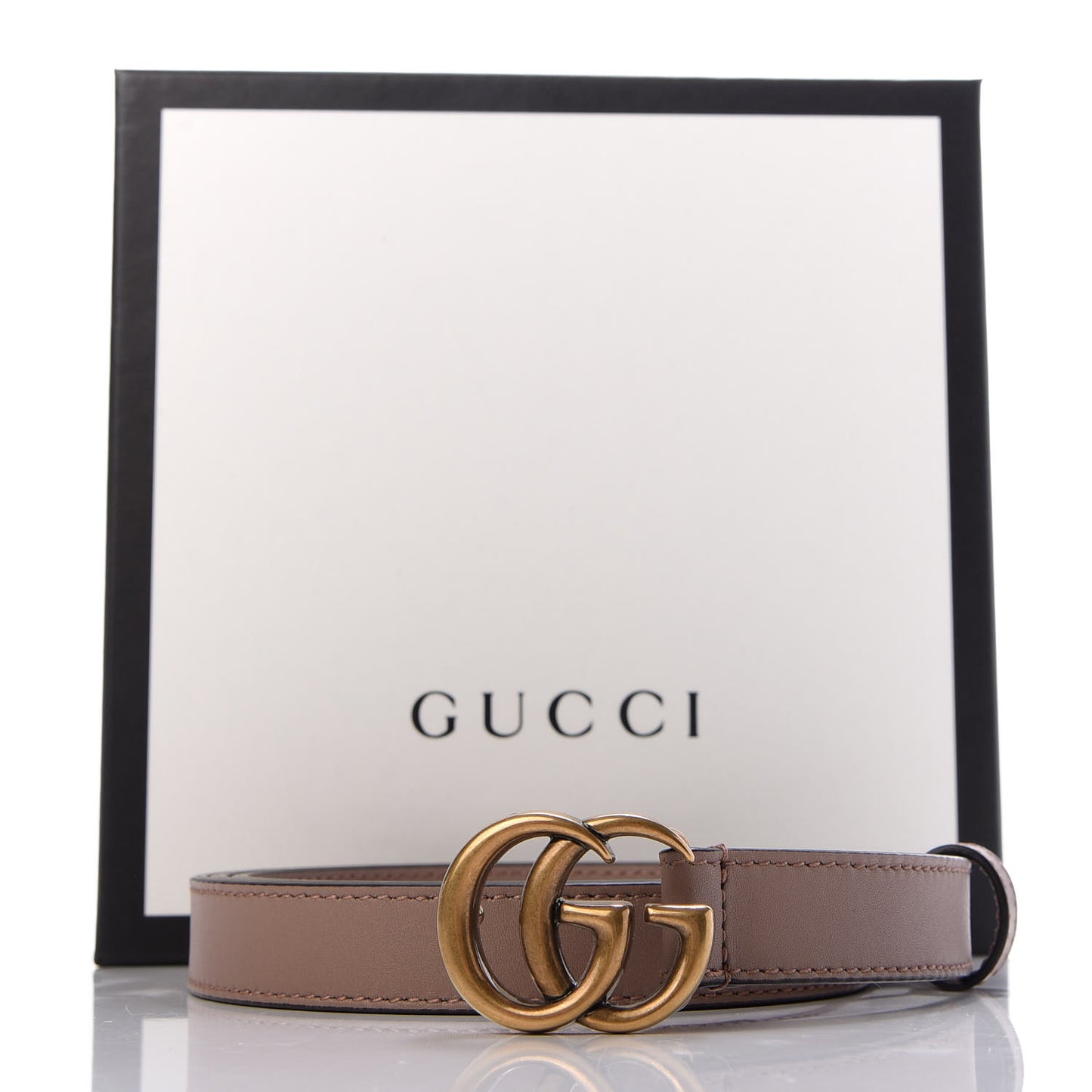 Calfskin Double G 20mm Belt 110 44 Porcelain Rose