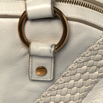 Saint Laurent Calfskin Woven Large Muse White 16 of 16