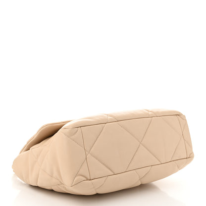 Chanel Lambskin Quilted Large Chanel 19 Flap Beige 4 of 10