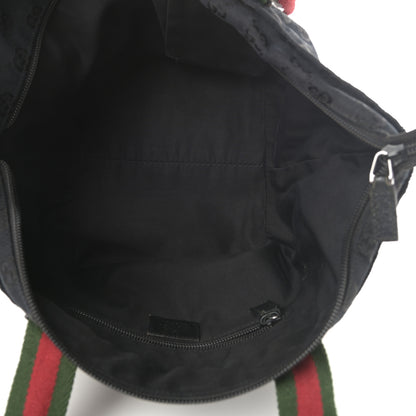 Gucci GG Monogram Small Web Handle Bucket Tote Black 5 of 13