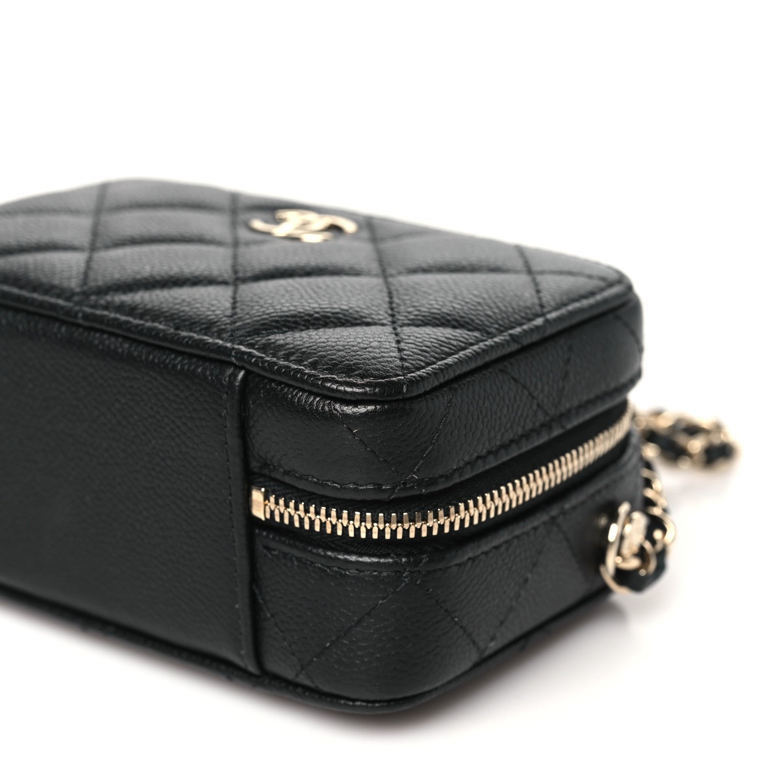 Chanel Caviar Quilted Small Top Handle Vanity Case Black 1658120
