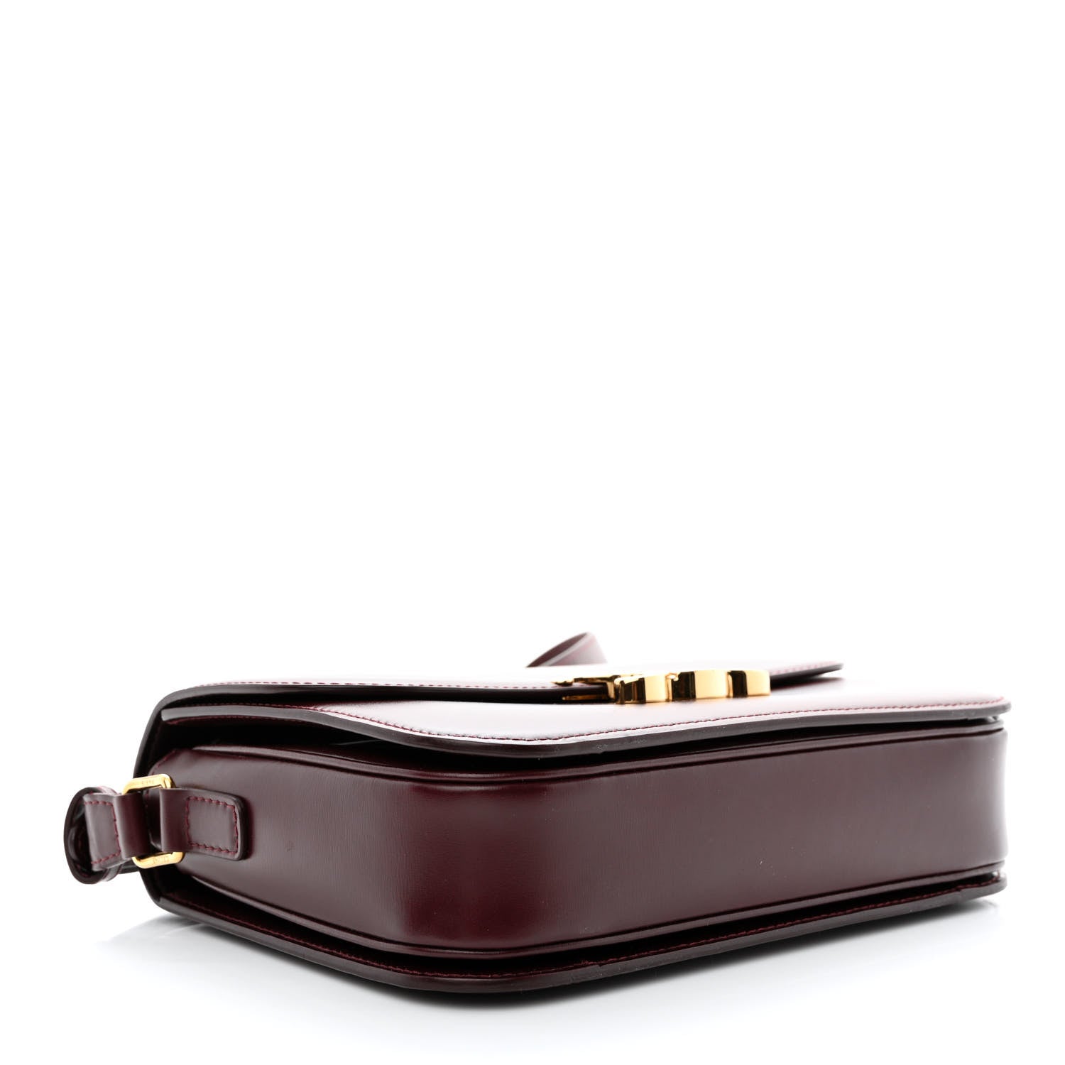 Celine Shiny Calfskin Medium Triomphe Light Burgundy 4 of 15